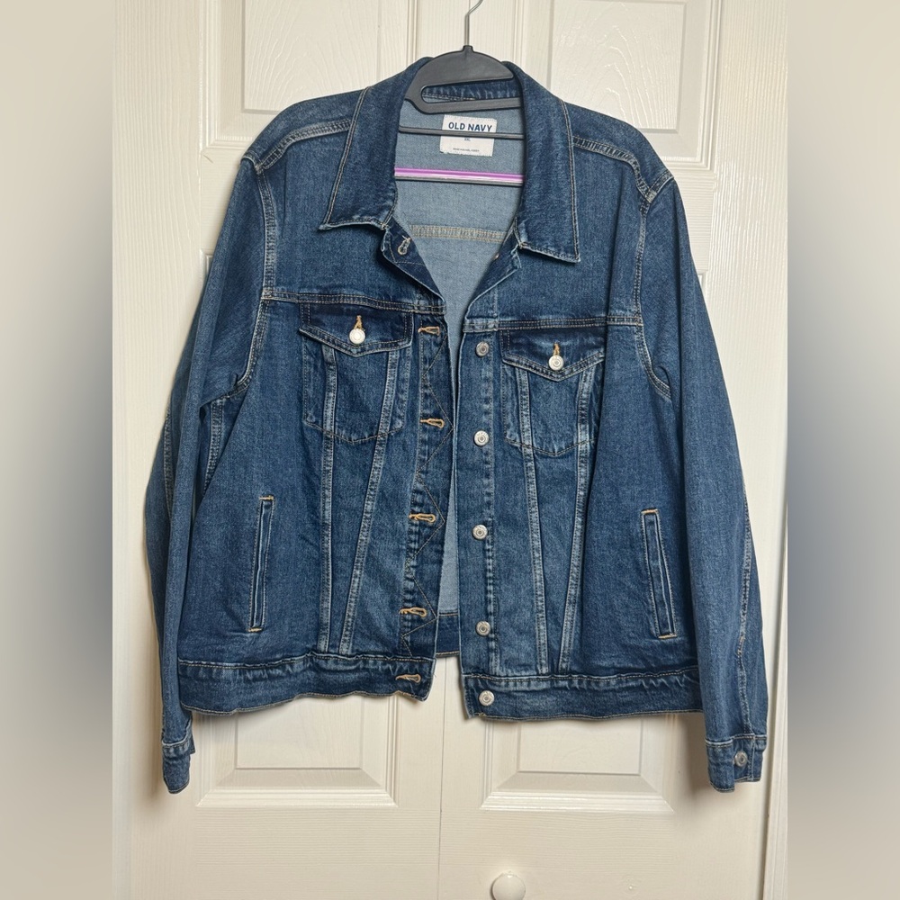 Old Navy Blue Denim Jacket XXL - Picture 2 of 9